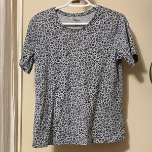 Penmans grey and blue paisley pattern t shirt